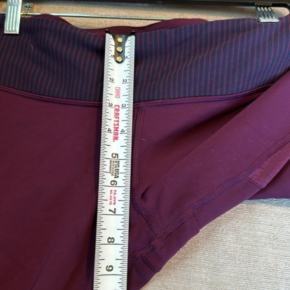 Lululemon Journey Crop Leggings Plum / Hyper Stripe Plum (4) - Picture 11 of 12